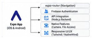 Mobile application architecture (Expo).