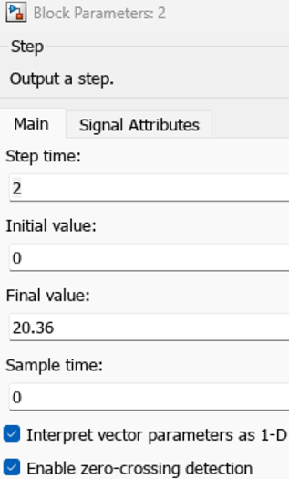 Parameters of Block 2 (static-load model).