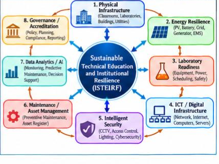 Integrated Smart Technical Education and Infrastructure Resilience Framework (ISTEIRF) (Source: Authors, 2026).